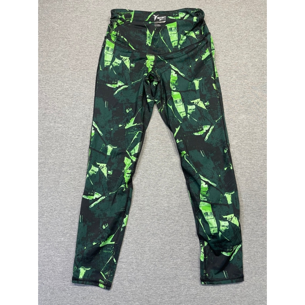 Women's Old Navy Active Leggings, XS, Black & Green